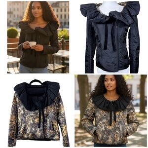 Vintage LINDI Glam Reversible Jacket, Coffee/Leopard Print Women's XS